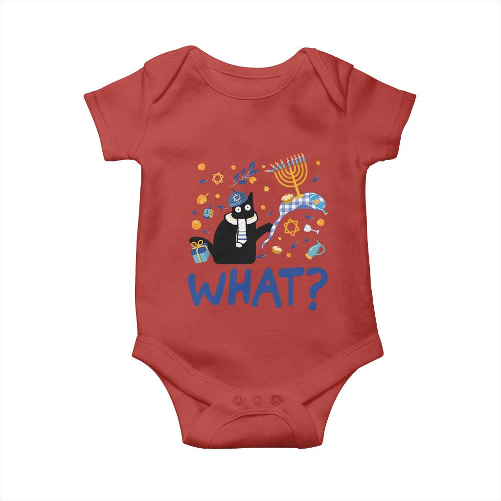 Funny Hanukkah Cat What Baby Onesie