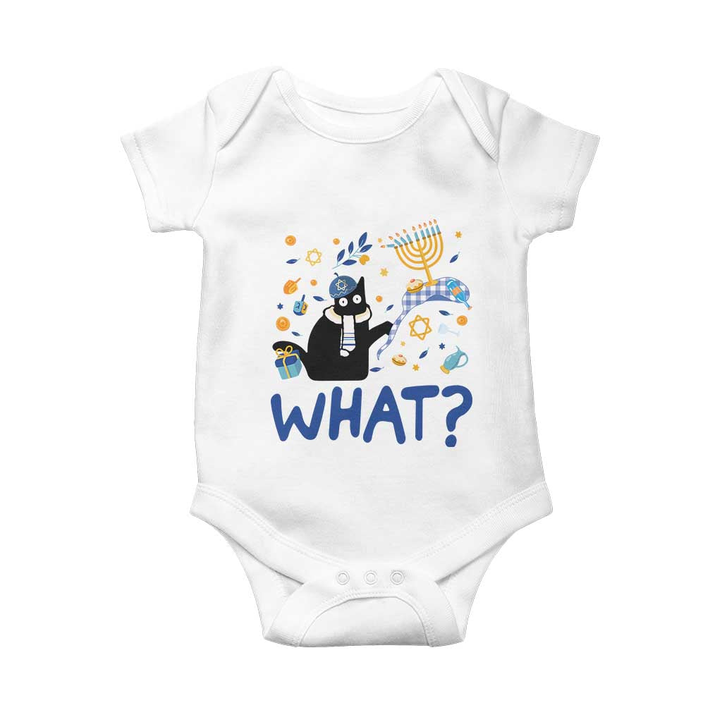Funny Hanukkah Cat What Baby Onesie