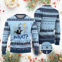 Funny Hanukkat What Black Cat Hanukkah Ugly Sweater - Wonder Print Shop