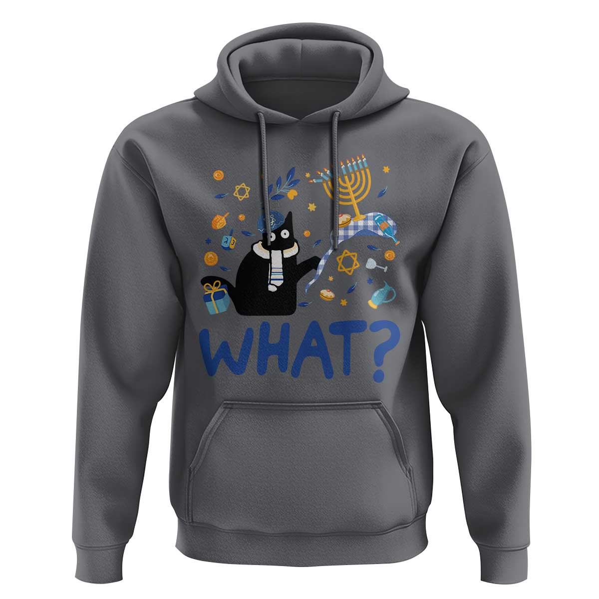 Funny Hanukkah Cat What Hoodie