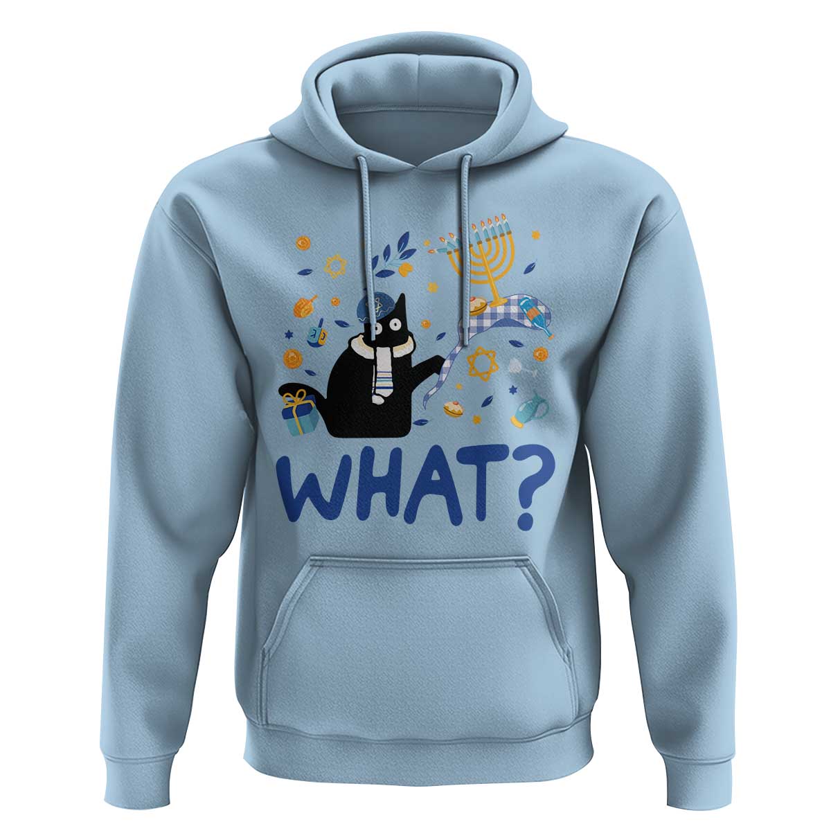 Funny Hanukkah Cat What Hoodie