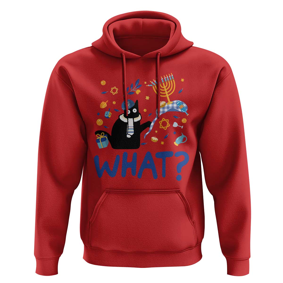 Funny Hanukkah Cat What Hoodie