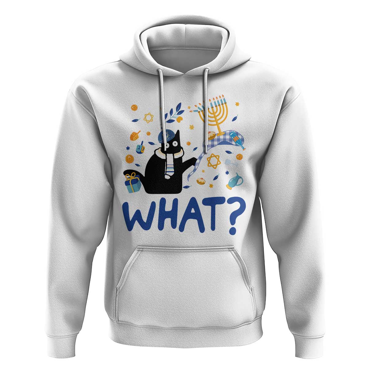 Funny Hanukkah Cat What Hoodie