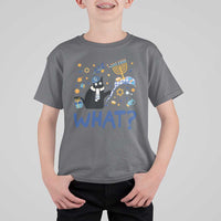 Funny Hanukkah Cat What T Shirt For Kid - Wonder Print Shop