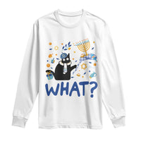 Funny Hanukkah Cat What Long Sleeve Shirt