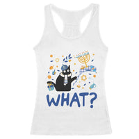 Funny Hanukkah Cat What Racerback Tank Top