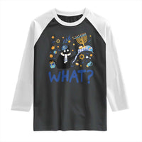 Funny Hanukkah Cat What Raglan Shirt