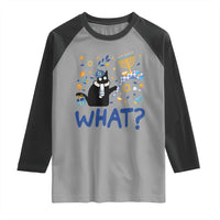 Funny Hanukkah Cat What Raglan Shirt