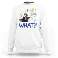 Funny Hanukkah Cat What Sweatshirt - Wonder Print Shop
