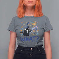 Funny Hanukkah Cat What T Shirt For Women - Wonder Print Shop