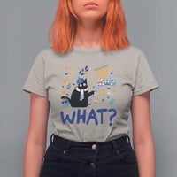 Funny Hanukkah Cat What T Shirt For Women - Wonder Print Shop