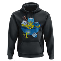 Funny Hanukkah Cat Hoodie Kawaii Cat Eating Ramen Anime Jewish Kitten