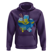 Funny Hanukkah Cat Hoodie Kawaii Cat Eating Ramen Anime Jewish Kitten