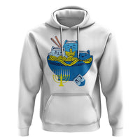 Funny Hanukkah Cat Hoodie Kawaii Cat Eating Ramen Anime Jewish Kitten
