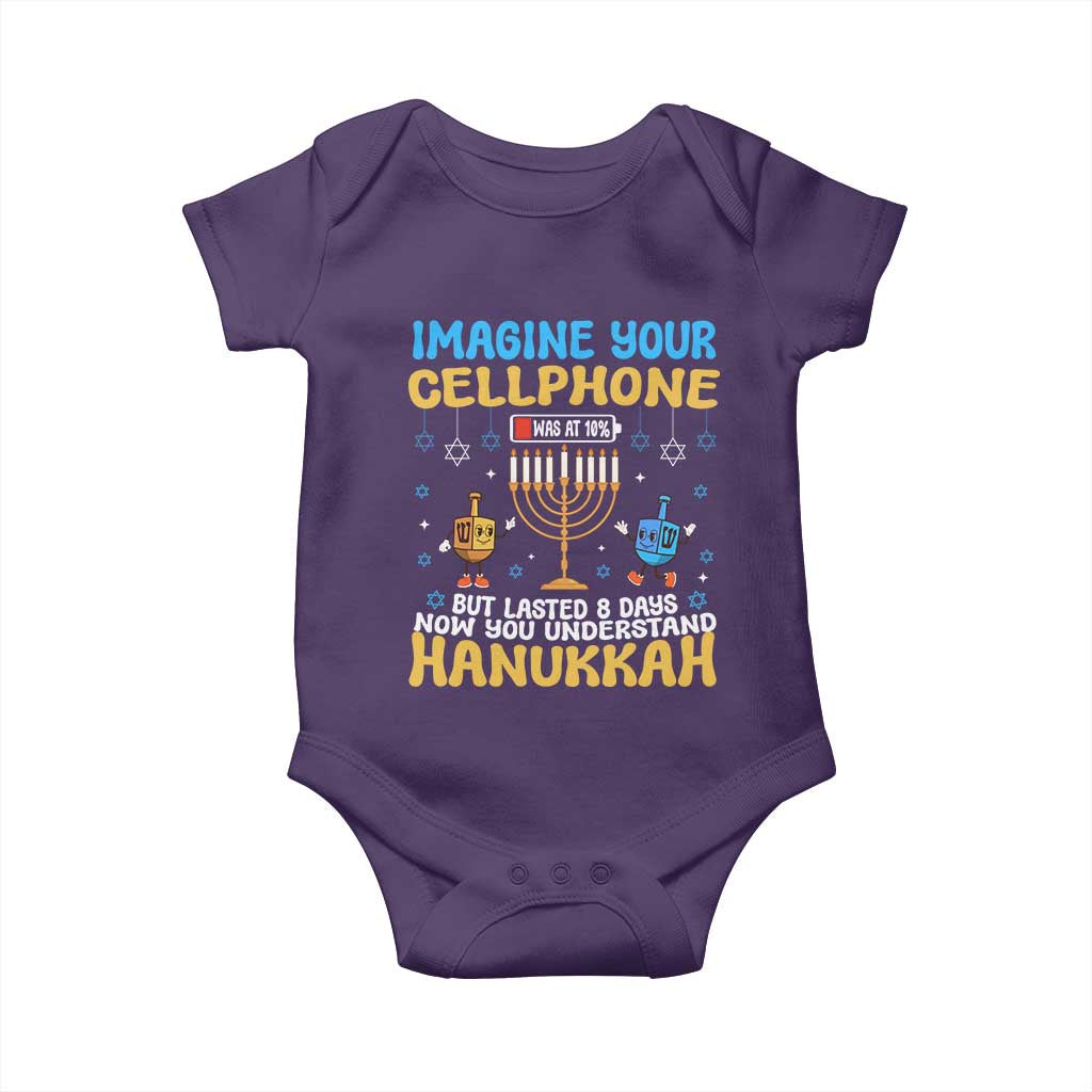 Funny Hanukkah Baby Onesie Imagine Cellphone Was At 10 Percent