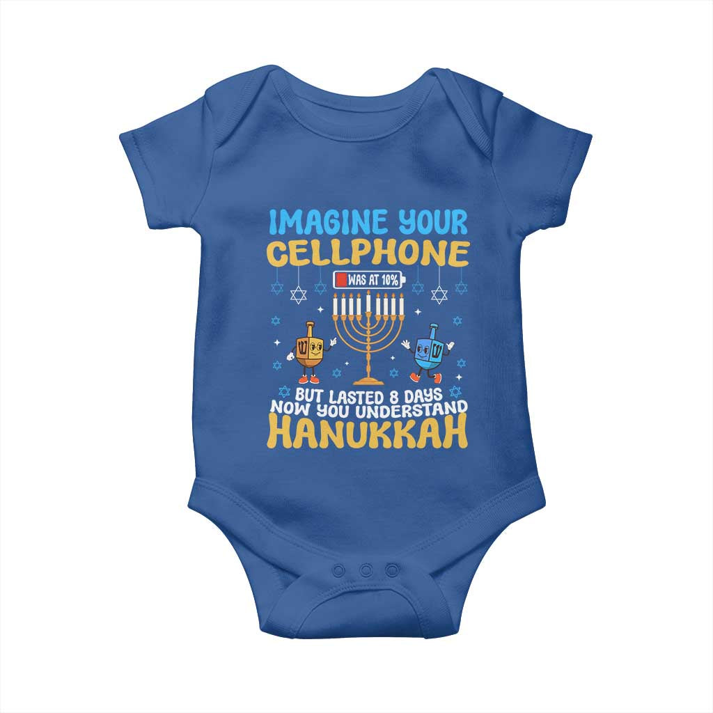 Funny Hanukkah Baby Onesie Imagine Cellphone Was At 10 Percent