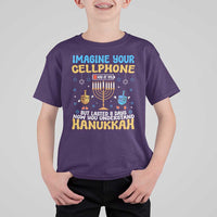 Funny Hanukkah T Shirt For Kid Imagine Cellphone Was At 10 Percent - Wonder Print Shop