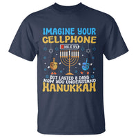 Funny Hanukkah T Shirt Imagine Cellphone Was At 10 Percent - Wonder Print Shop
