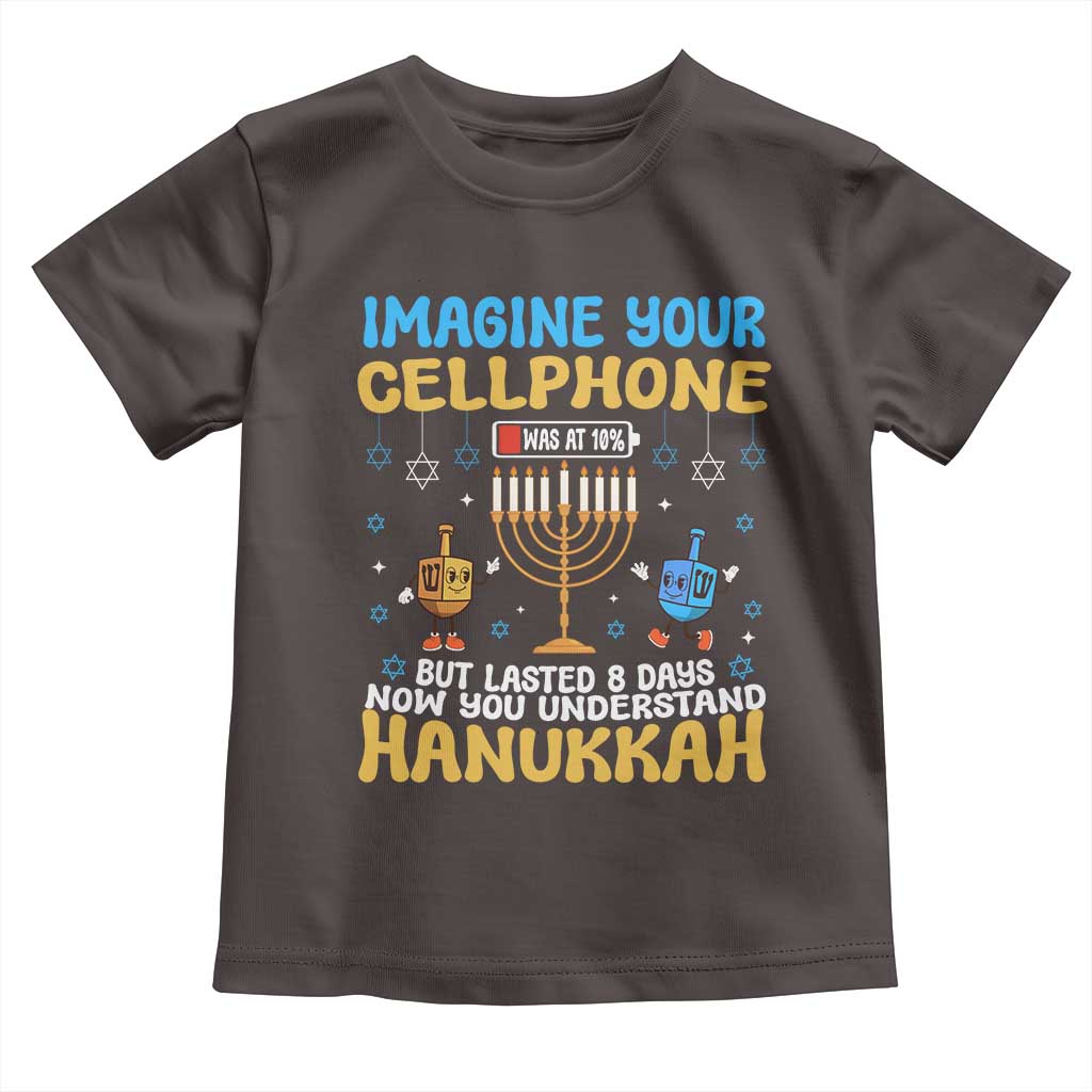 Funny Hanukkah Toddler T Shirt Imagine Cellphone Was At 10 Percent