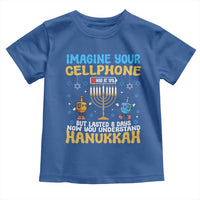 Funny Hanukkah Toddler T Shirt Imagine Cellphone Was At 10 Percent