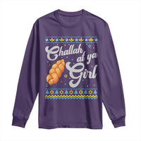 Funny Hanukkah Long Sleeve Shirt Challah At Ya Girl