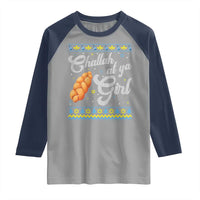 Funny Hanukkah Raglan Shirt Challah At Ya Girl