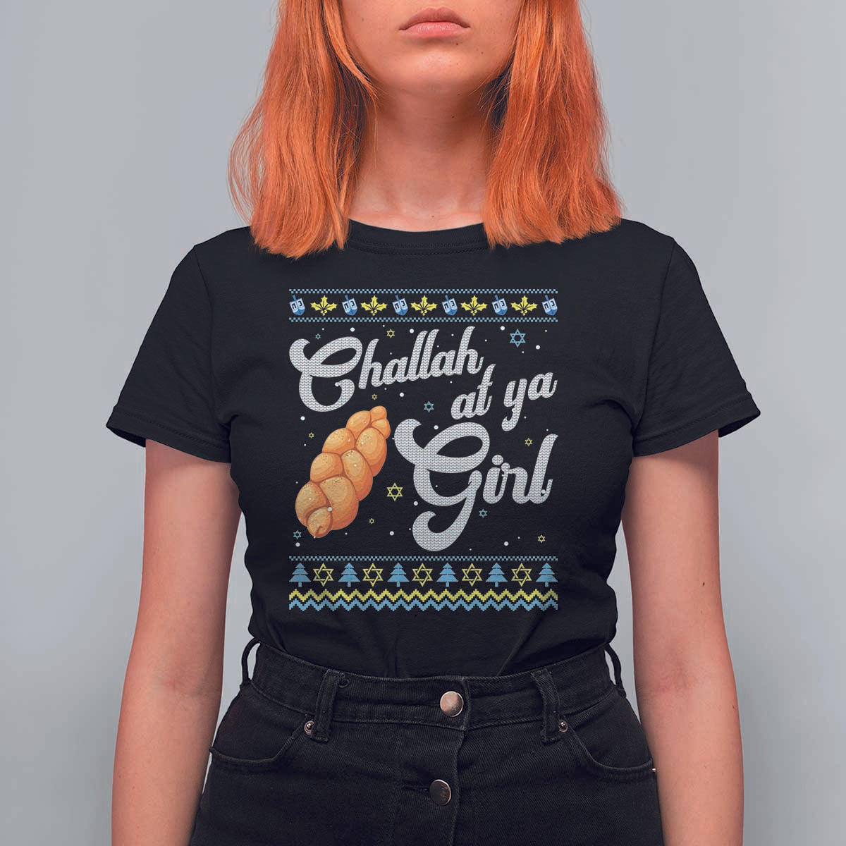 Funny Hanukkah T Shirt For Women Challah At Ya Girl - Wonder Print Shop