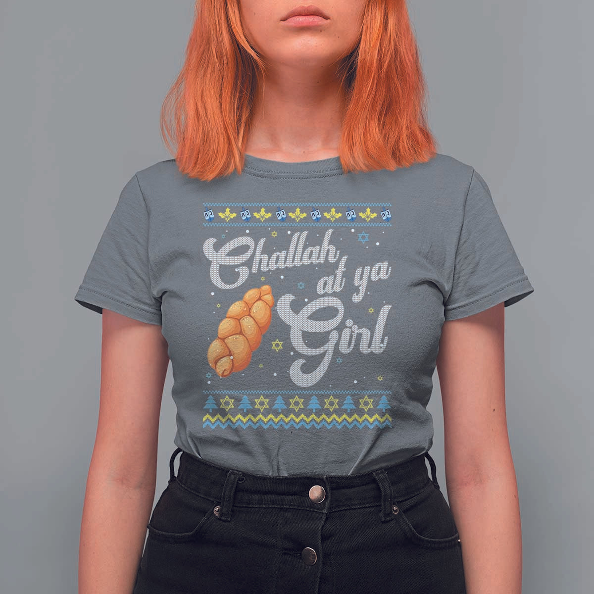 Funny Hanukkah T Shirt For Women Challah At Ya Girl - Wonder Print Shop
