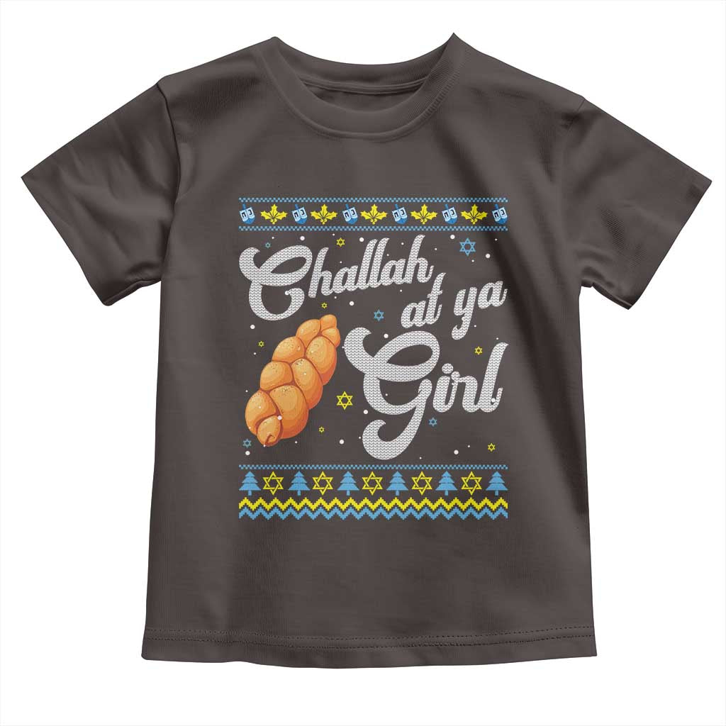 Funny Hanukkah Toddler T Shirt Challah At Ya Girl