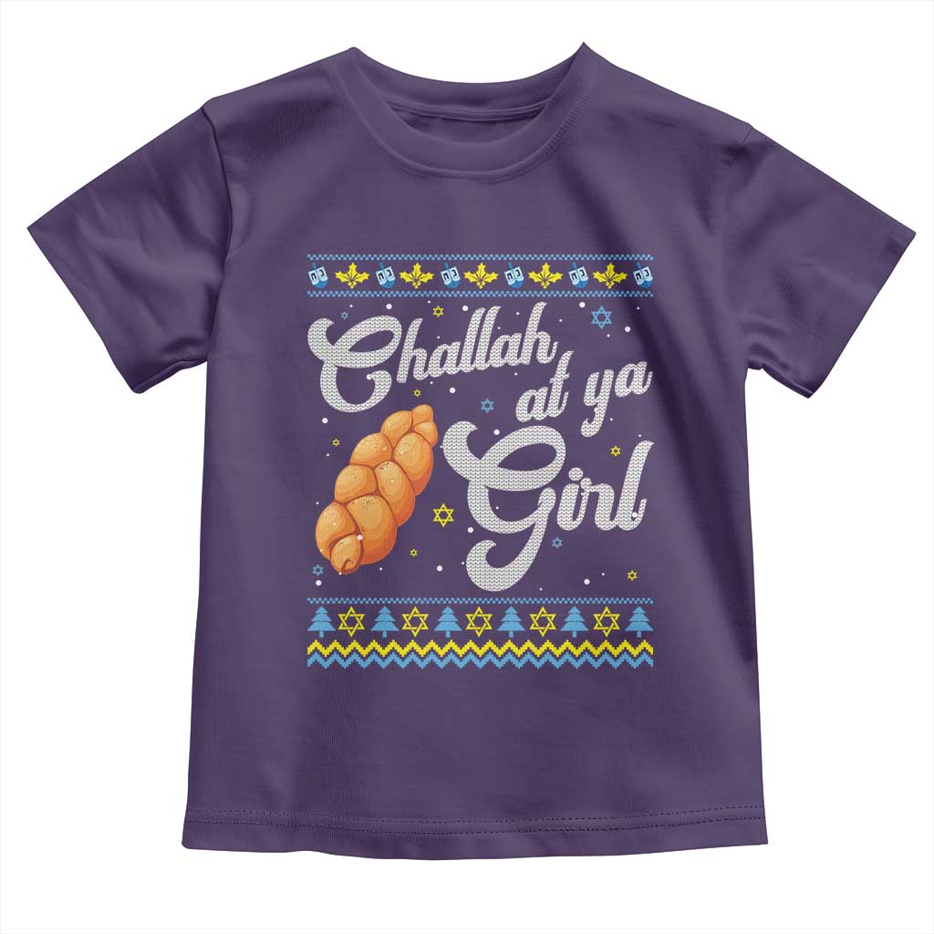 Funny Hanukkah Toddler T Shirt Challah At Ya Girl