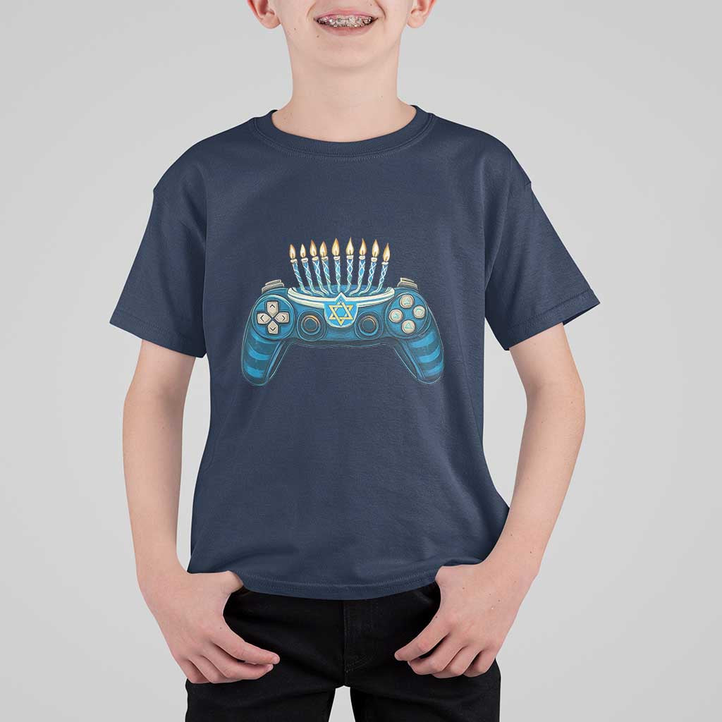 Funny Hanukkah Gamer Gaming T Shirt For Kid - Wonder Print Shop
