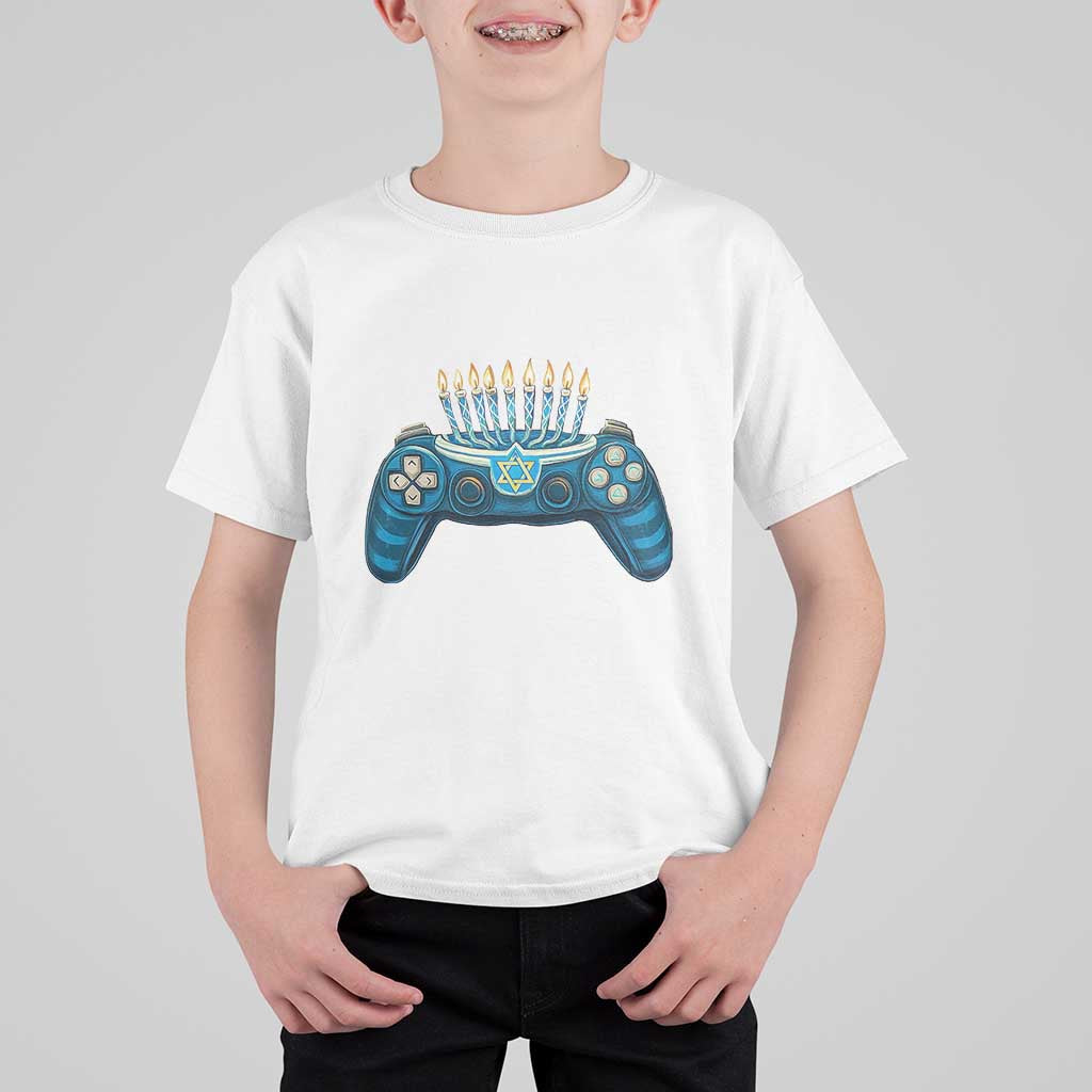 Funny Hanukkah Gamer Gaming T Shirt For Kid - Wonder Print Shop