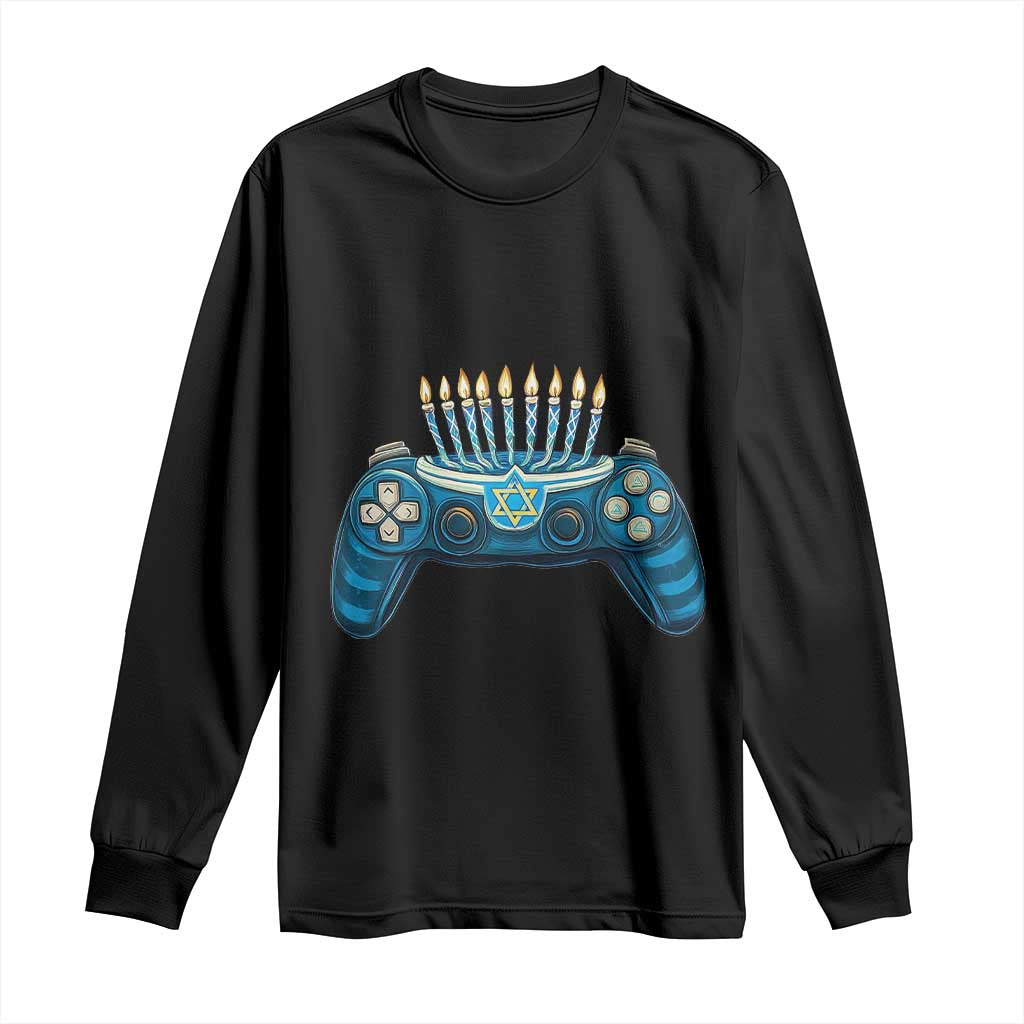 Funny Hanukkah Gamer Gaming Long Sleeve Shirt