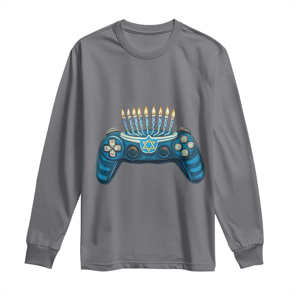Funny Hanukkah Gamer Gaming Long Sleeve Shirt