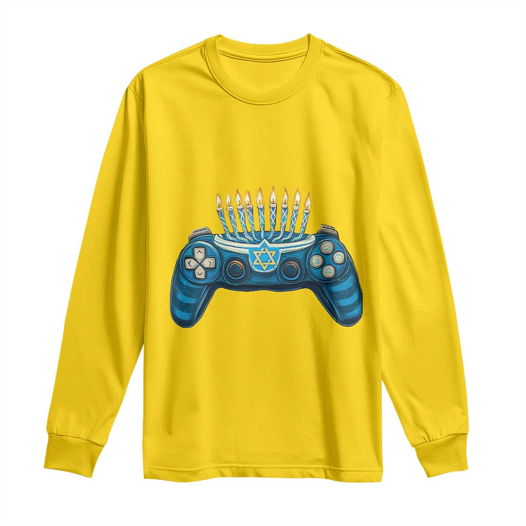 Funny Hanukkah Gamer Gaming Long Sleeve Shirt