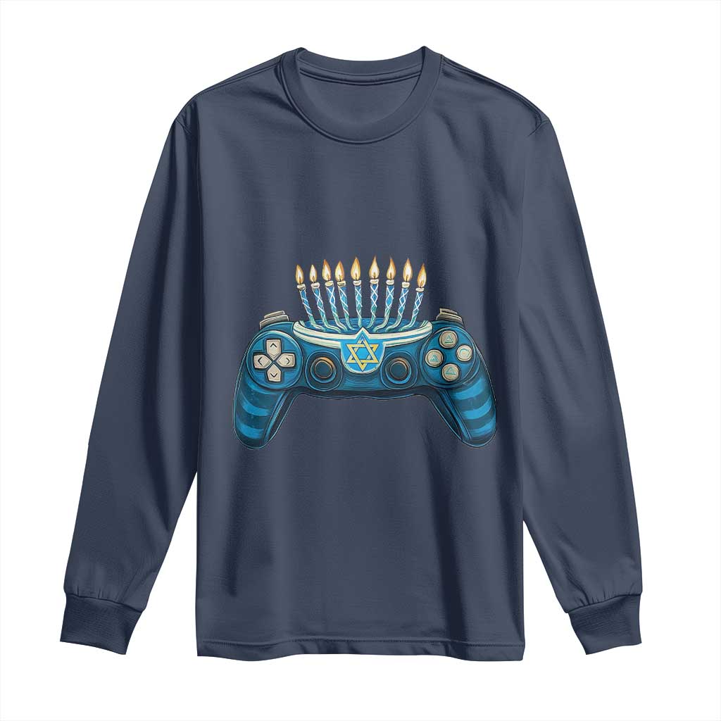 Funny Hanukkah Gamer Gaming Long Sleeve Shirt