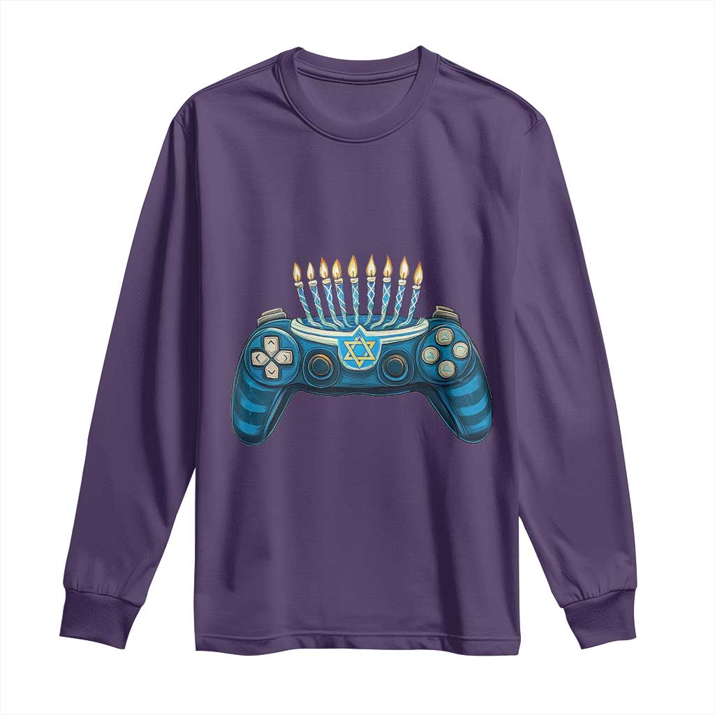 Funny Hanukkah Gamer Gaming Long Sleeve Shirt