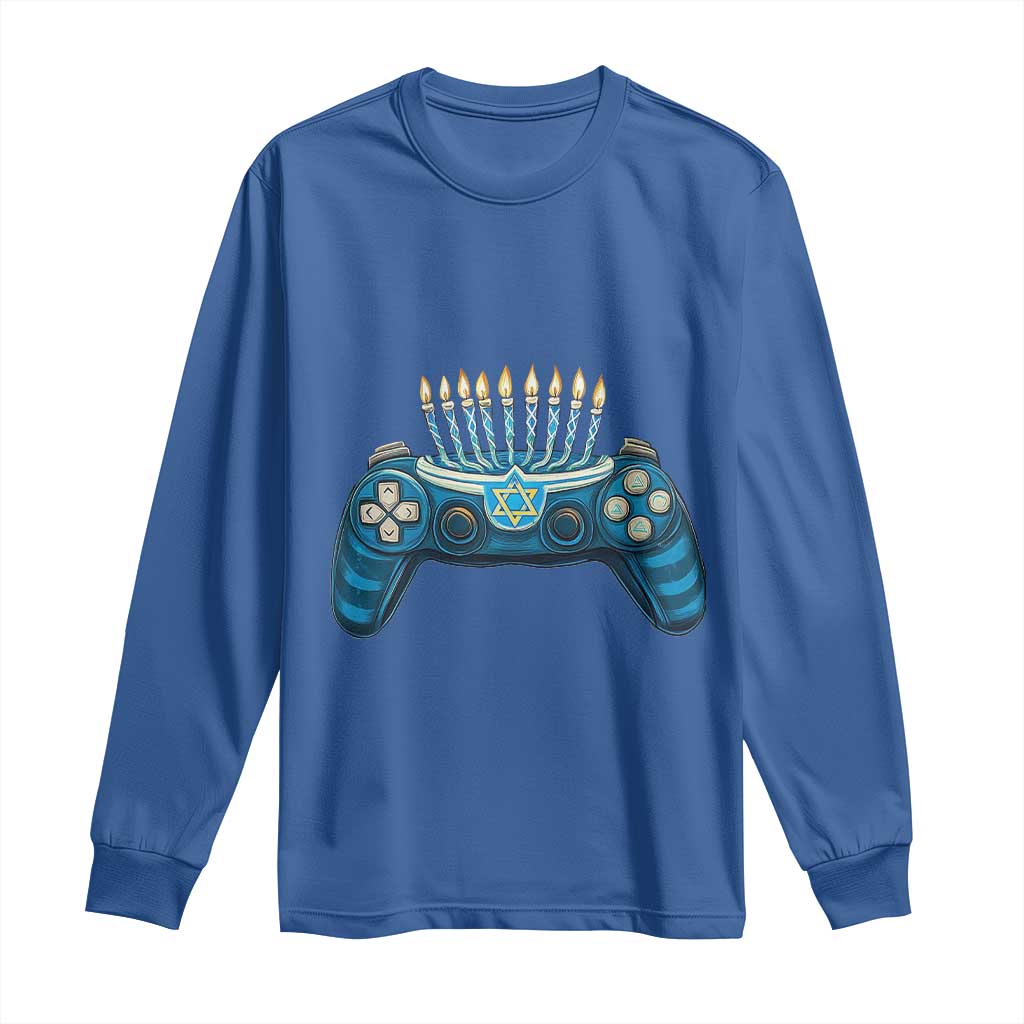 Funny Hanukkah Gamer Gaming Long Sleeve Shirt