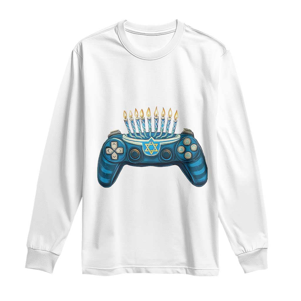 Funny Hanukkah Gamer Gaming Long Sleeve Shirt