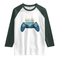 Funny Hanukkah Gamer Gaming Raglan Shirt