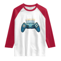 Funny Hanukkah Gamer Gaming Raglan Shirt