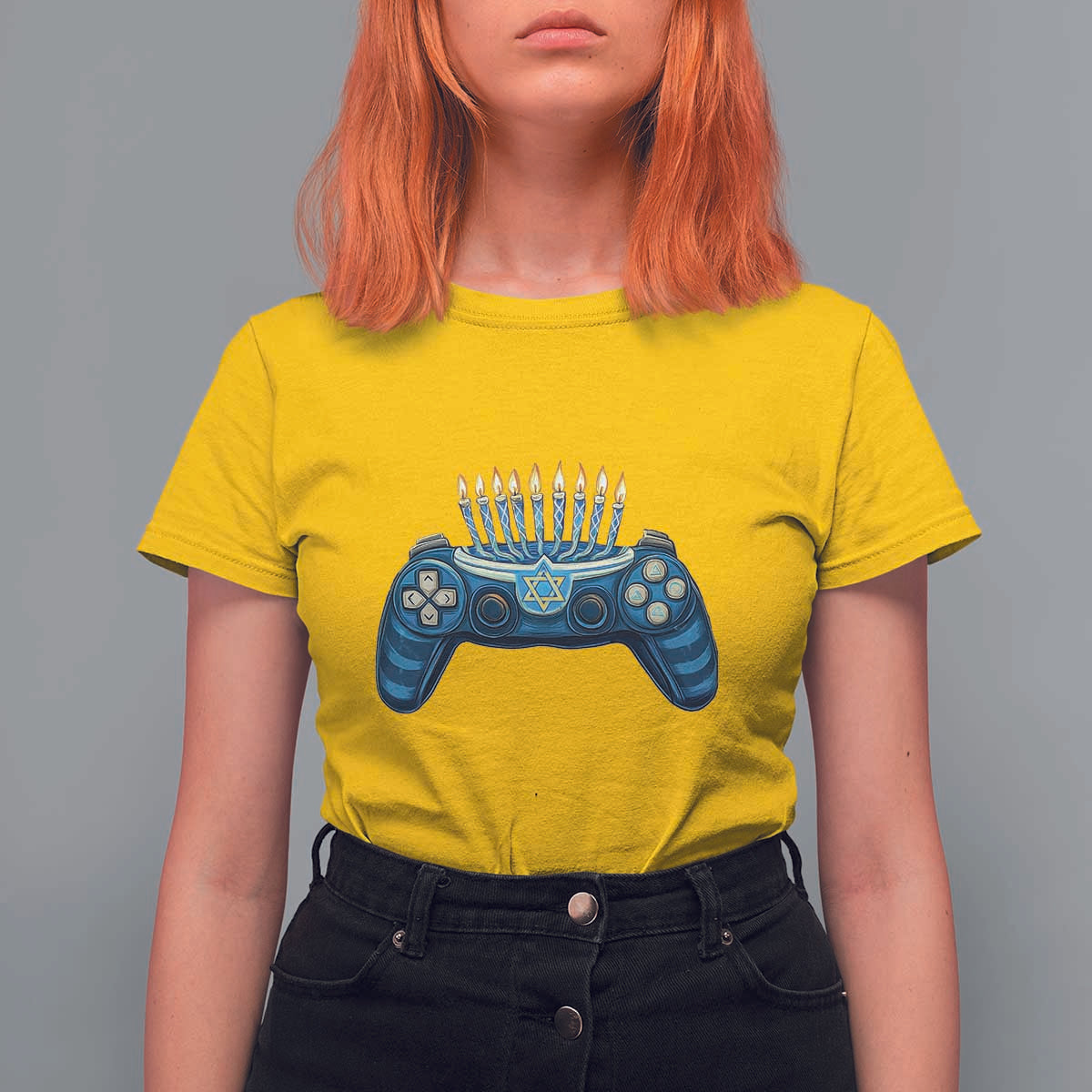 Funny Hanukkah Gamer Gaming T Shirt For Women - Wonder Print Shop