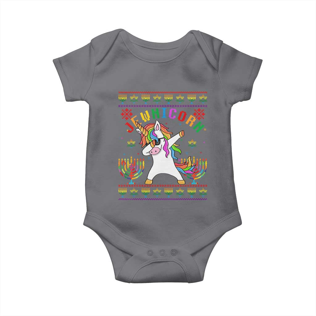 Funny Hanukkah Baby Onesie Jewnicorn Jewish Unicorn Rainbow