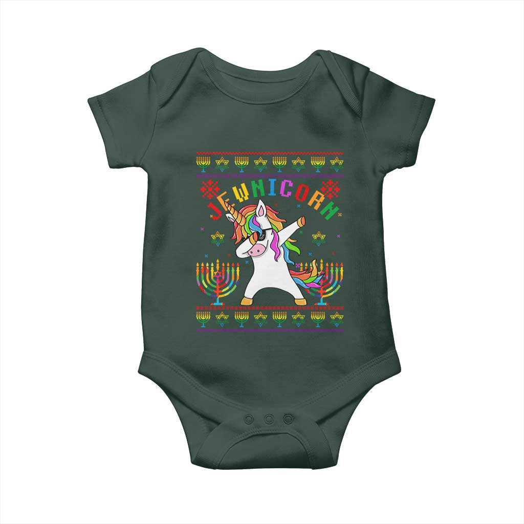 Funny Hanukkah Baby Onesie Jewnicorn Jewish Unicorn Rainbow