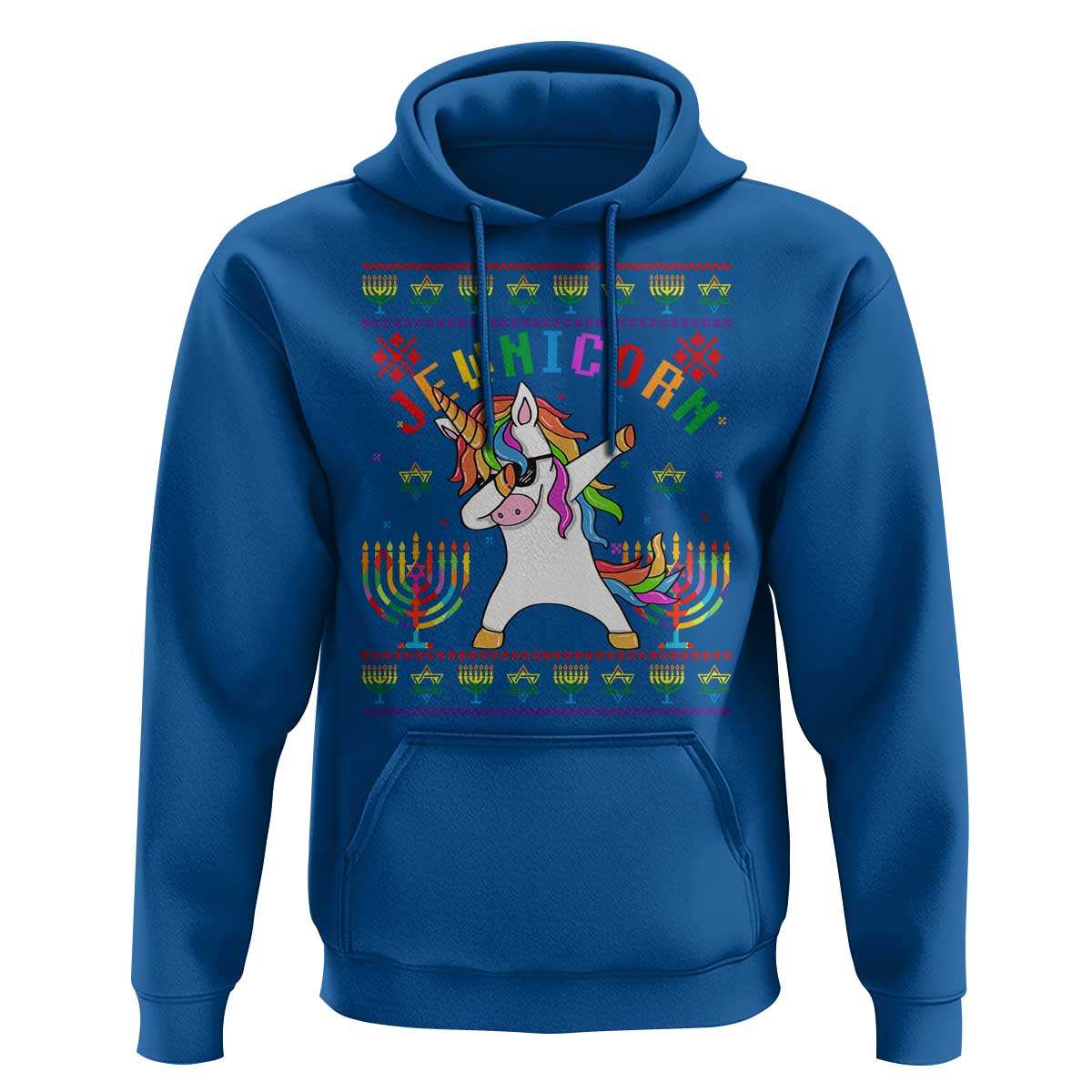 Funny Hanukkah Hoodie Jewnicorn Jewish Unicorn Rainbow
