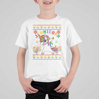 Funny Hanukkah T Shirt For Kid Jewnicorn Jewish Unicorn Rainbow - Wonder Print Shop