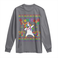 Funny Hanukkah Long Sleeve Shirt Jewnicorn Jewish Unicorn Rainbow