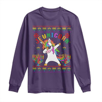Funny Hanukkah Long Sleeve Shirt Jewnicorn Jewish Unicorn Rainbow