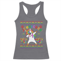 Funny Hanukkah Racerback Tank Top Jewnicorn Jewish Unicorn Rainbow