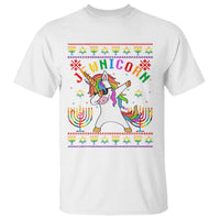 Funny Hanukkah T Shirt Jewnicorn Jewish Unicorn Rainbow - Wonder Print Shop